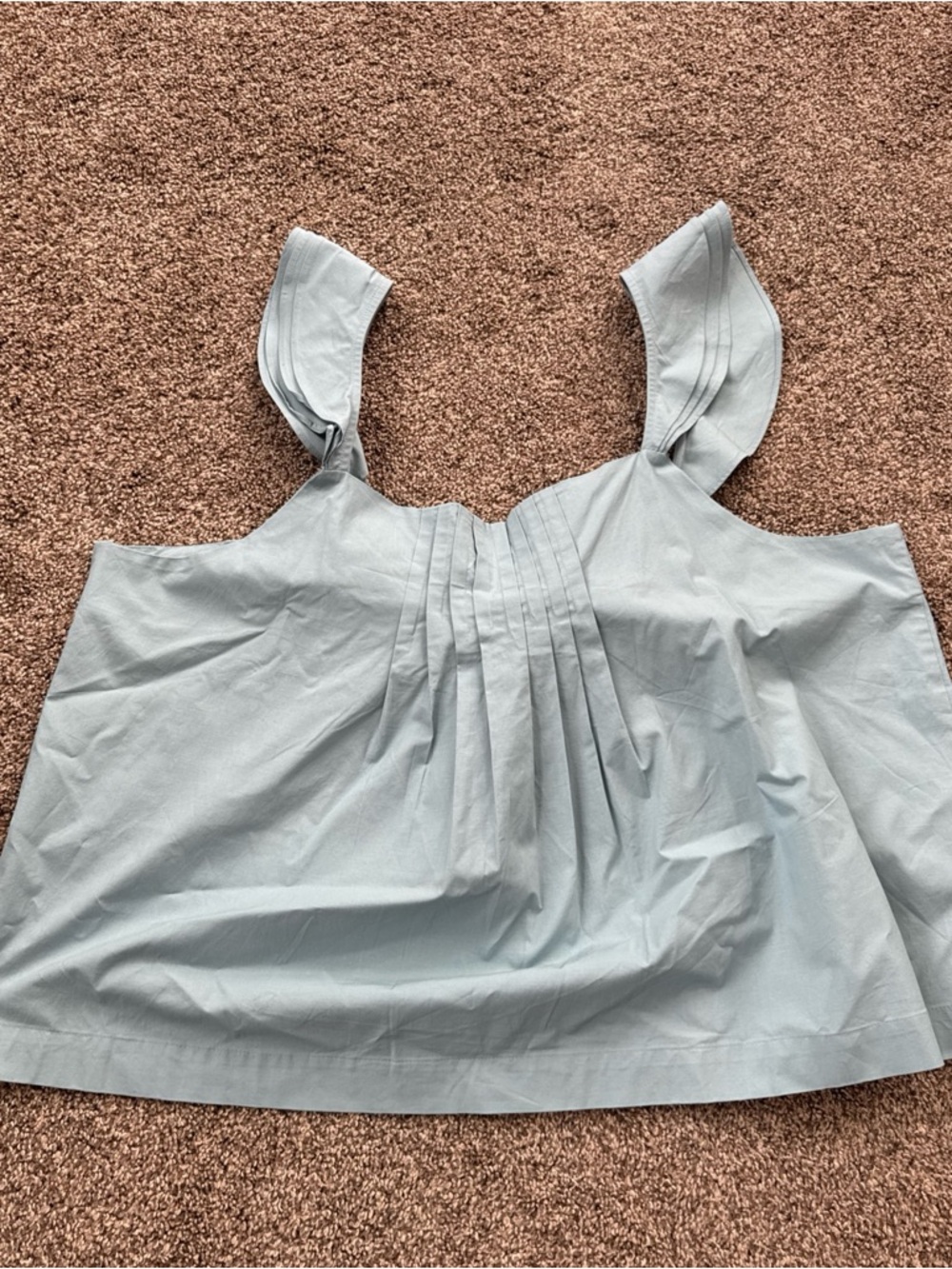 Ann Taylor Women's XXL Light Blue Pleated Tank Top Mint Condition!